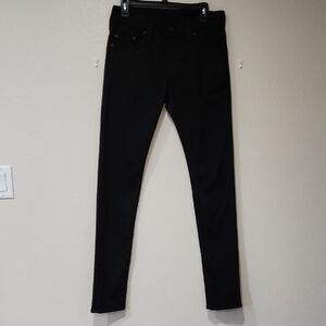 True Religion Rocco Relaxed Skinny Jeans Black Denim Stretch Men's size 28